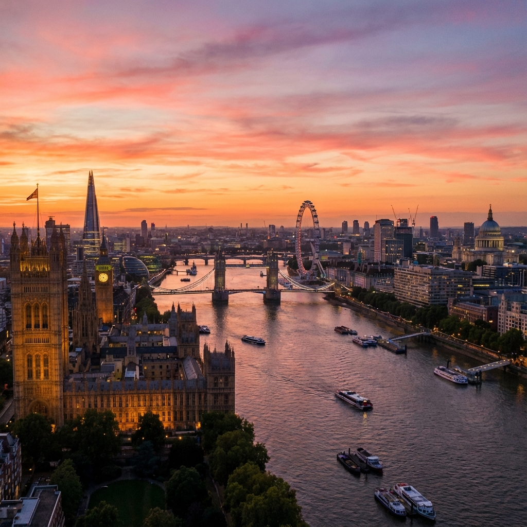 London Skyline at Sunset